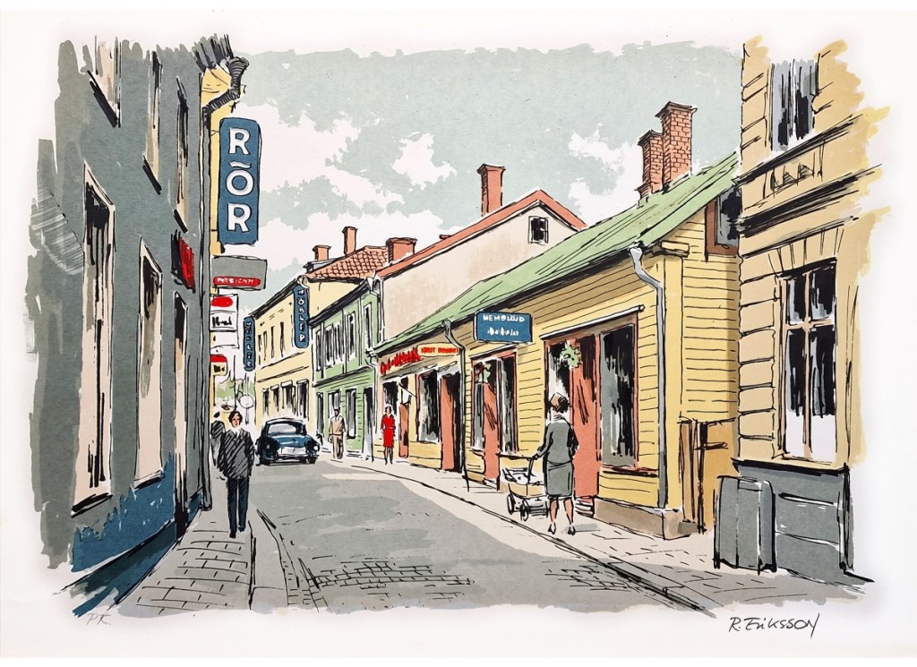 9_Motivet okänt. Provtryck_Visade sig vara Köpmangatan i Eskilstuna.