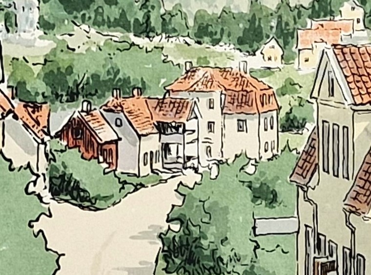 Finspång - Utsnitt - Längst ner på Kalkugnsvägen