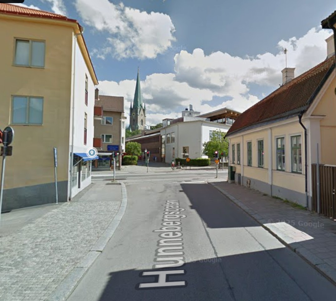 Linköping - Hunnebergsgatan åt SO. Bild från Google Maps 2017.