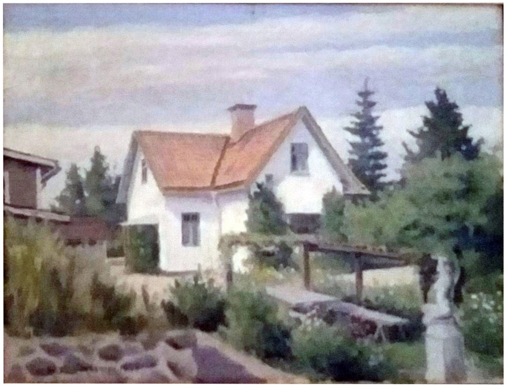 Olja - Okänt år. Bildbidrag från min syssling Kaj. Det hus Kaj och hans syskon växte upp i.