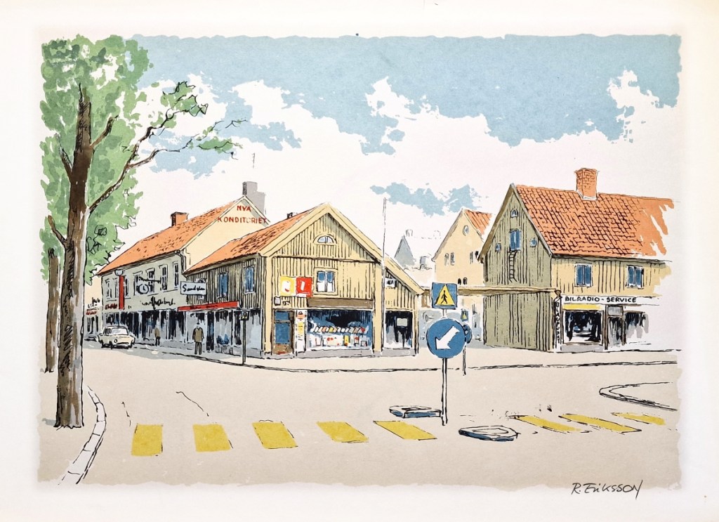 Örebro - Engelbrektsgatan-Kungsgatan. Troligen ofärdigt provtryck