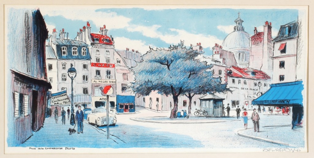 Paris - Place de la Contrescarpe -64. Bild från Auctionet 2025-01-29.