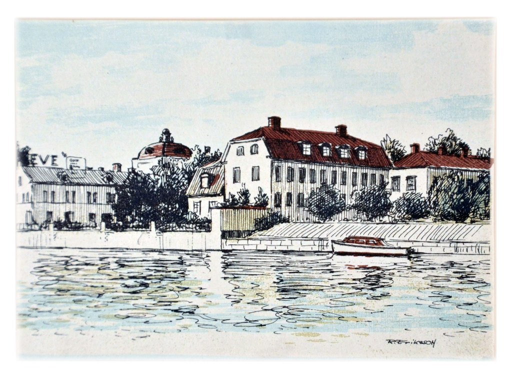 Norrköping - Vy från Saltängsbron mot Storan och teatern