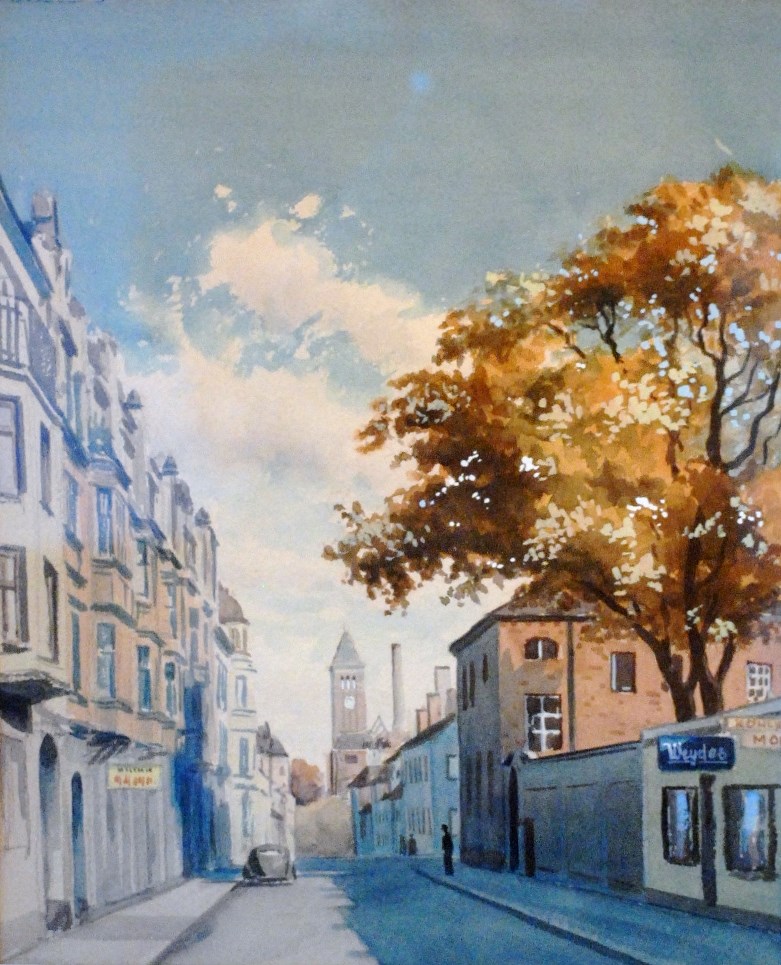 Norrköping - Sandgatan ner mot Spången och Revens grund.