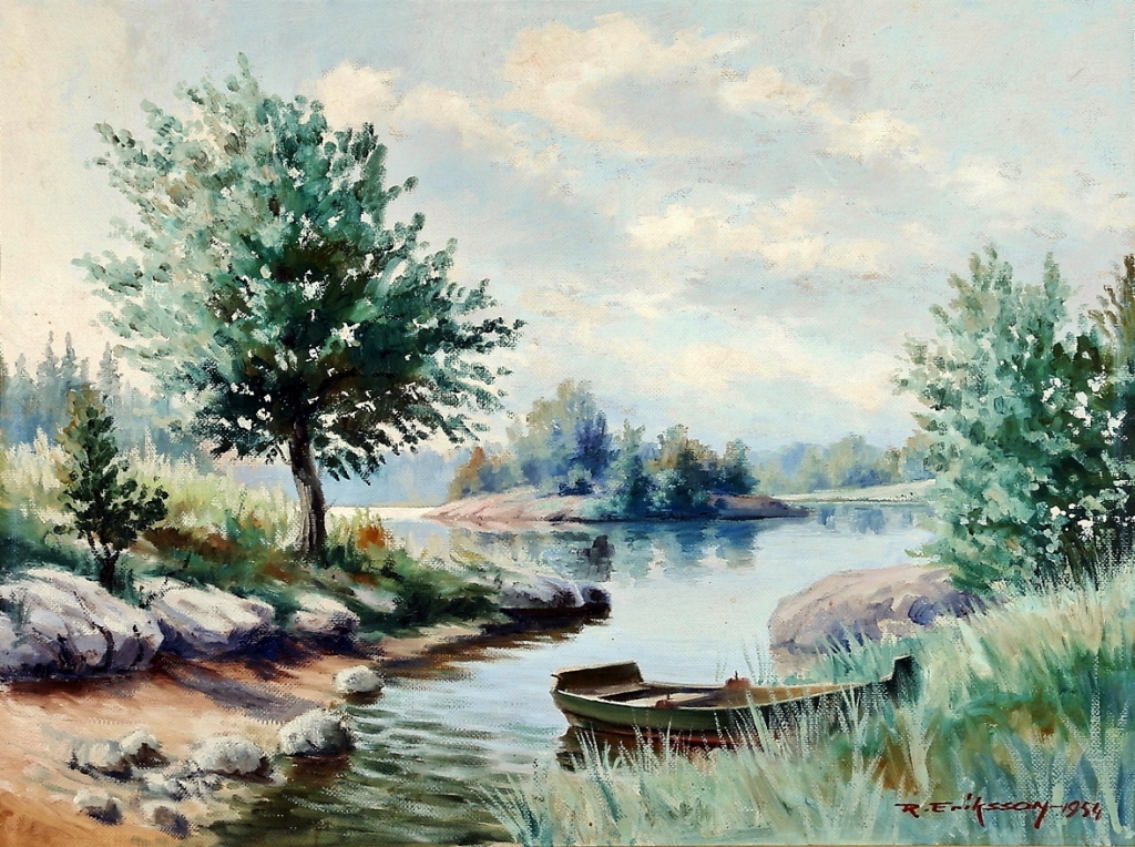 Olja - 1954 - Inropad på Auctionet 2018