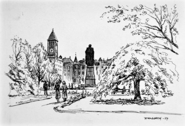 Norrköping (Vykort 1959) - Carl Johans park