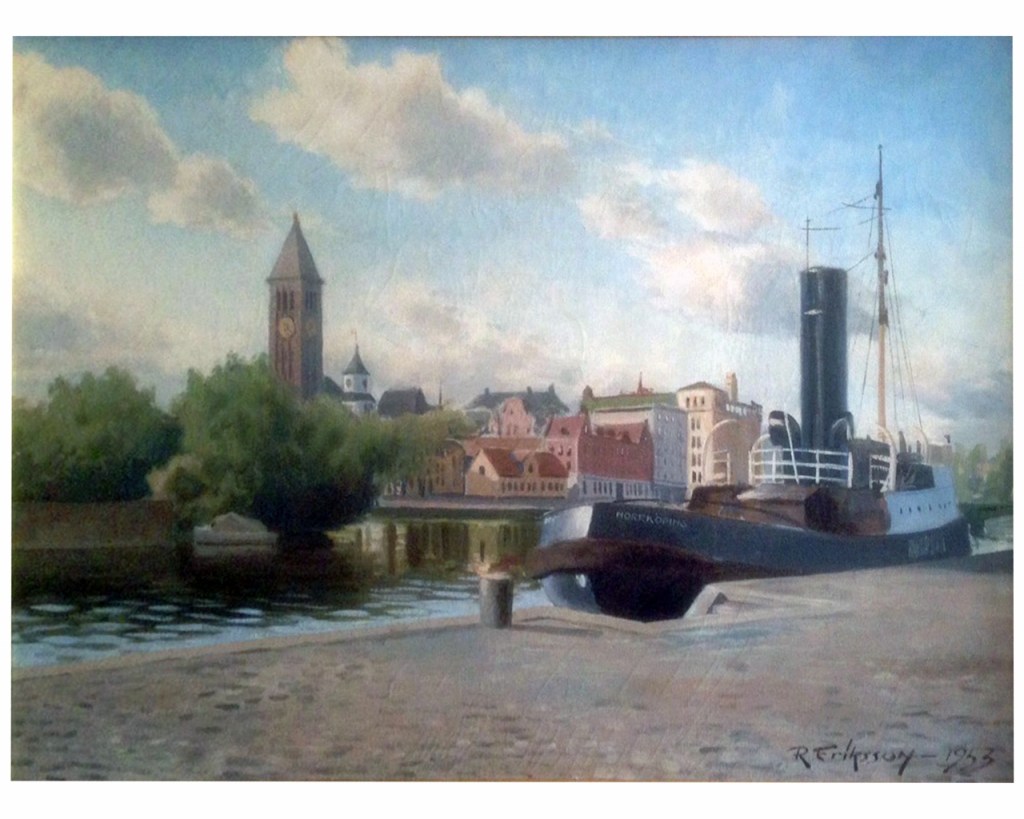 Norrköping - Olja - 1953 - Mitt emot Strömsholmen. Tack för bidraget Lennart.