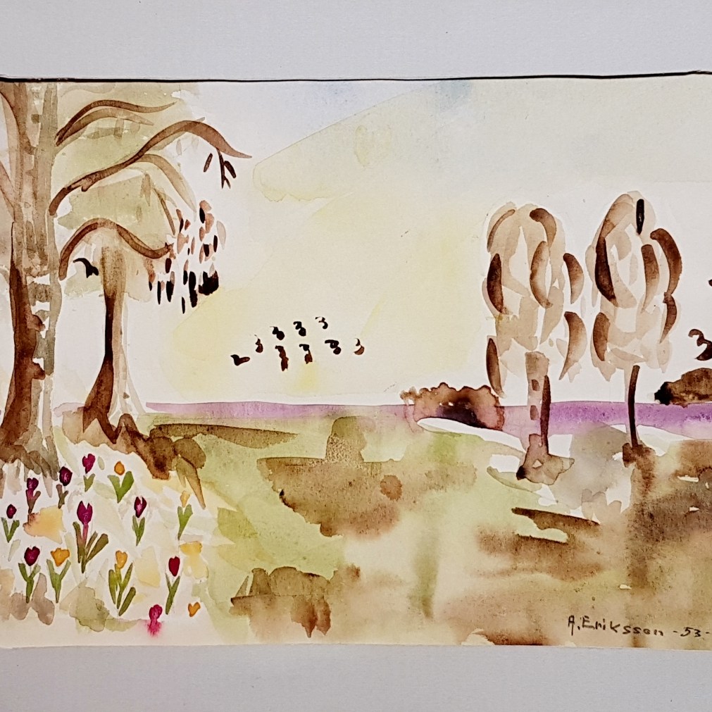 Farmor Ada - Våren - AE - 1953