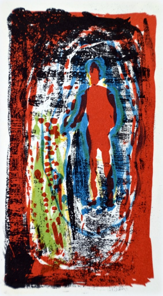 Abstrakt (Vykort) - Ibland märks det att pappa behövde leka med form och färg, inte bara avbilda.