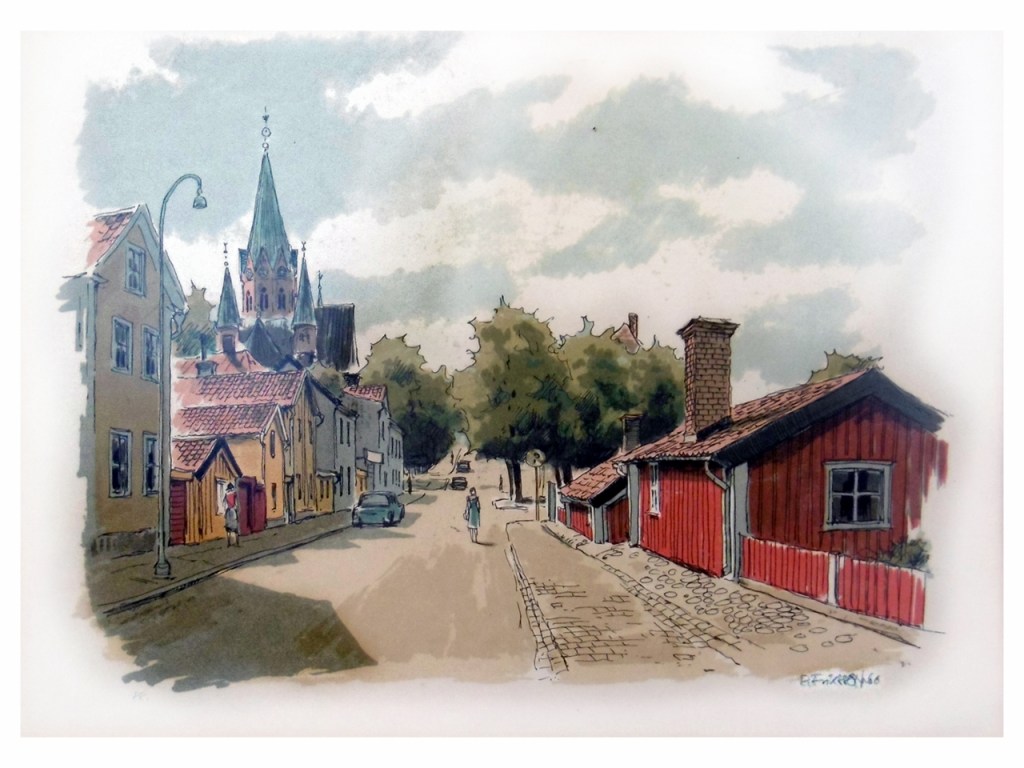 Västervik - Båtsmansgata och Sankt Petri kyrka