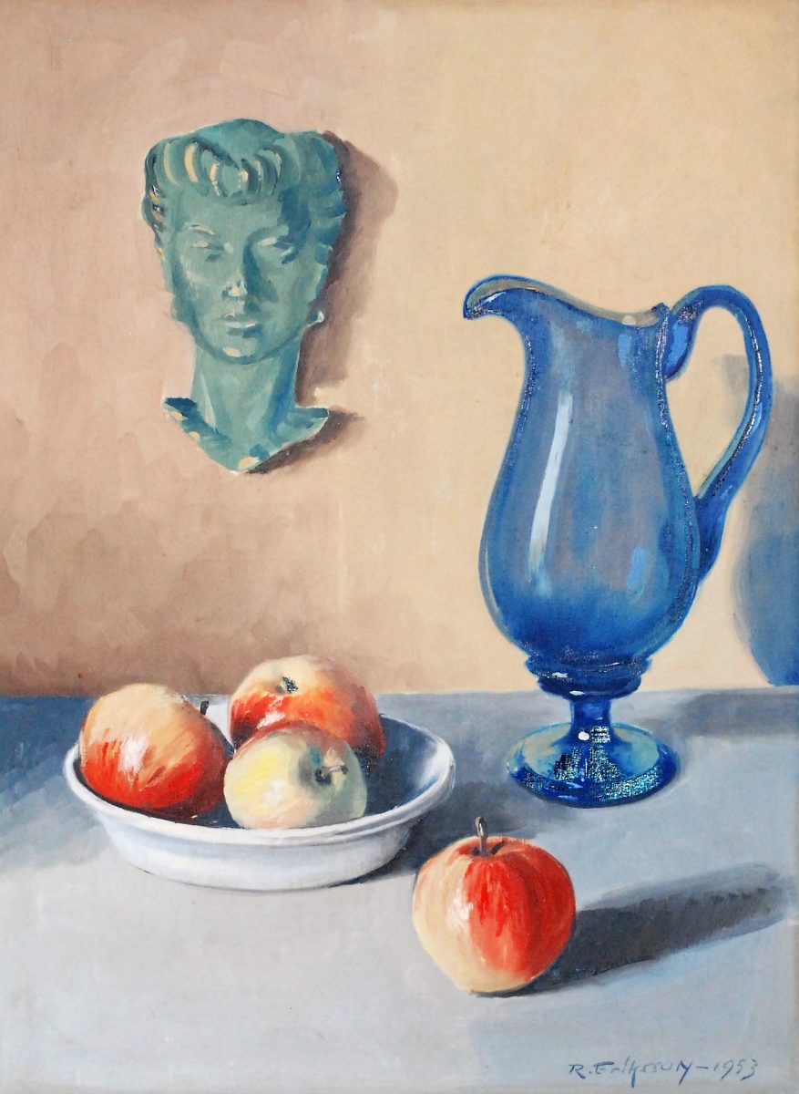 Olja - 1953 - Motiv från föräldrahemmet.