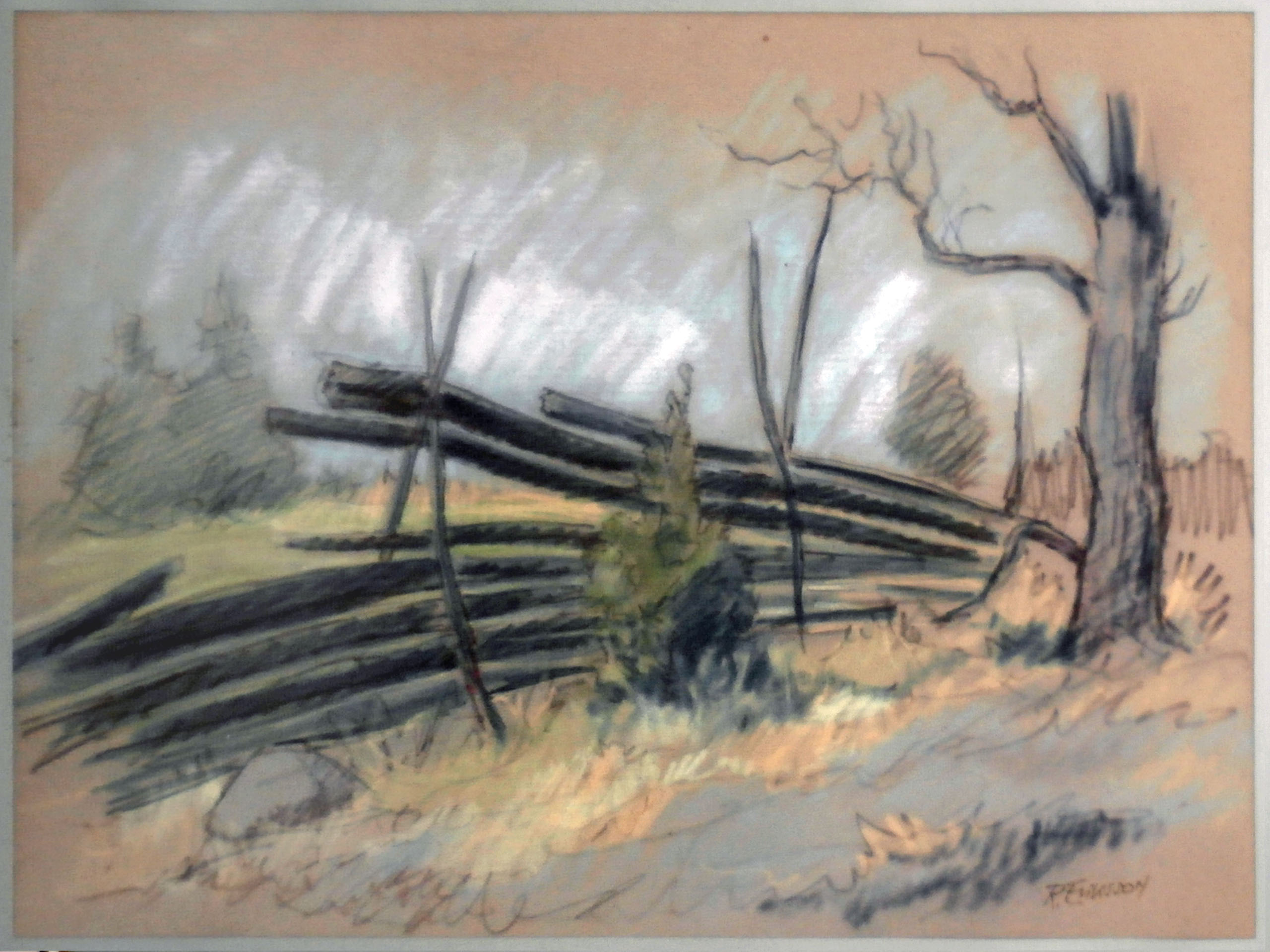 Landskap - Kol/Krita