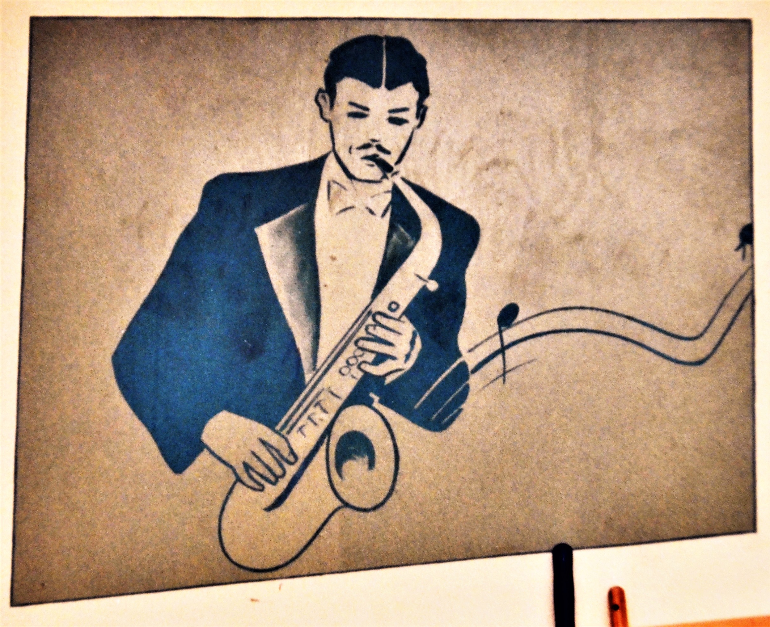 Väggmålning - Svärtinge Folkets Hus