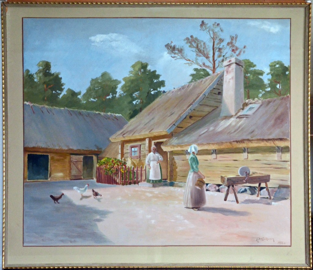 Väggmålning från 1946 - Tallåsen - Retuscherad bild.