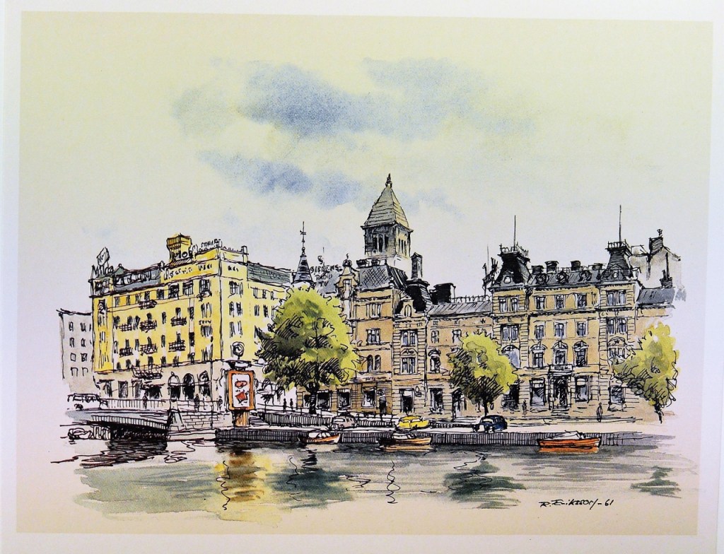 Norrköping - Litografi - 1961_Bild från Gredelin - Grand hotell