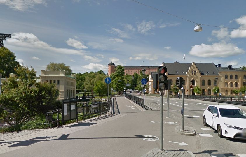 Uppsala slott - Bild från Google Maps 2017