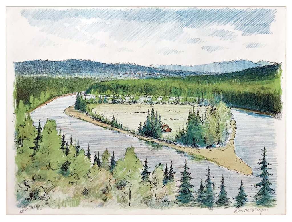 Varvsön i byn Åsen - Älvdalen 1962