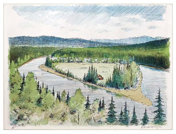 Varvsön i byn Åsen - Älvdalen 1962