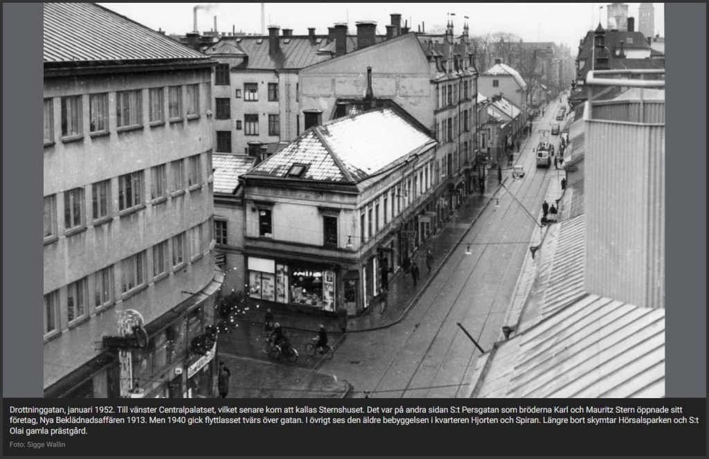 Norrköping - Drottninggatan - Sankt Persgatan_Jan 1952 - Bild från NT_2016-09-22