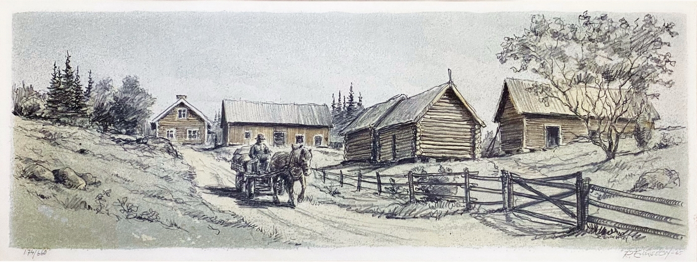 Landskap - Häst och vagn_1965. Bidrag från besökare. Tack Nettan.