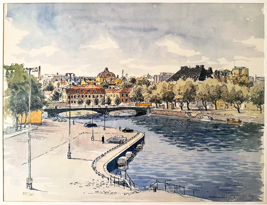 Norrköpng - 1961 - Strömmen och Oscar Fredriks bro. Bidrag från besökare.