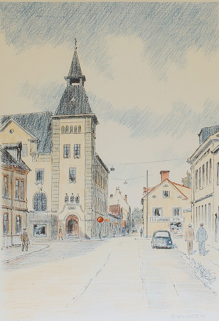 Norrköping - Okänt år - Olai Kyrkogata-Baptistkyrkan. Bild från Auctionet 2019-01-19.